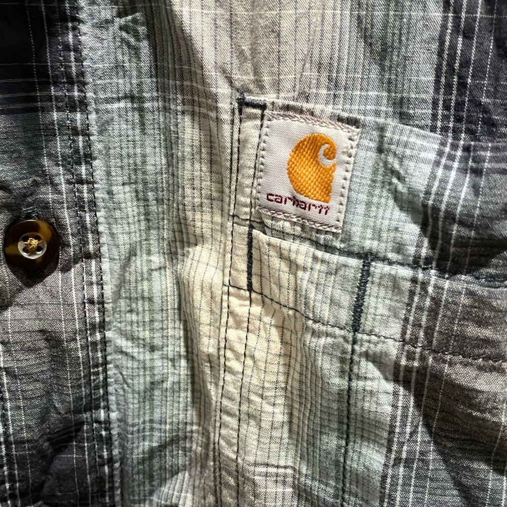 Men's Blue Plaid Shirt - Picture 2 of 3